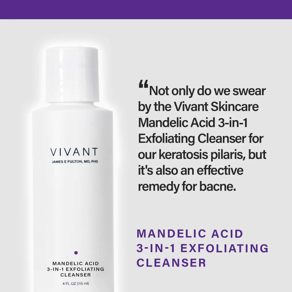 Mandelic Acid 3-in-1 wash - Vivant - Albany Aesthetics